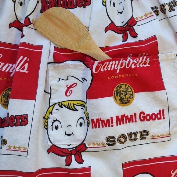 Campbell's Soup Kid Retro Waist Apron Large Pocket Nostalgia Americana Adult OS - Picture 7 of 7